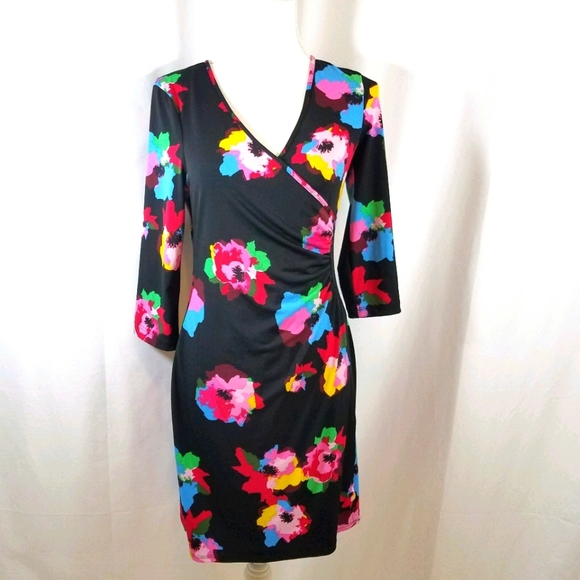 Laundry by Shelli Segal Floral Wrap Dress S Nwot - Picture 4 of 12